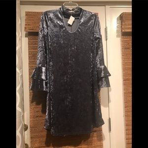 Velvet Ruffle Mock Dress